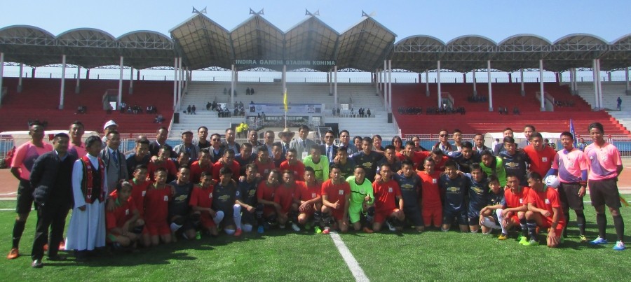 Er. Zale Neikha with ASA officials and others during the inaugural function of ASA 47th meet on February 7. (Morung Photo)
